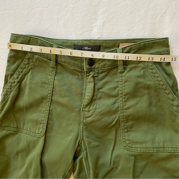 Mavi Ivy Mid Rise Slim Cargo Pants in Green Women's 30 - Picture 3 of 10